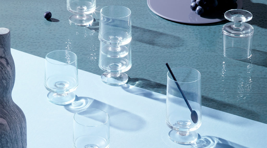 Holmegaard, firmagaver, glass, vaser, med logo, sandblåst logo